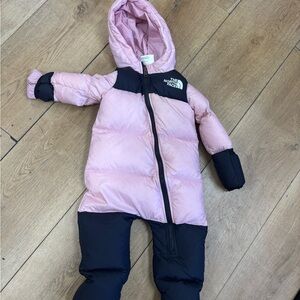 The North Face Infant Snowsuit in Pink and Black
